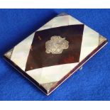 A fine quality 19th Century mother of pearl, tortoiseshell and silver mounted Purse,