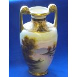 A fine early 20th Century Noritake porcelain Vase in Classical style,