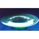 A large Art Deco style circular glass Bowl, soda style glass,