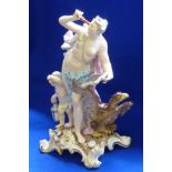 A 19th Century Meissen porcelain Figure emblematic of Sight (from a set of the Senses), 27.5cm (