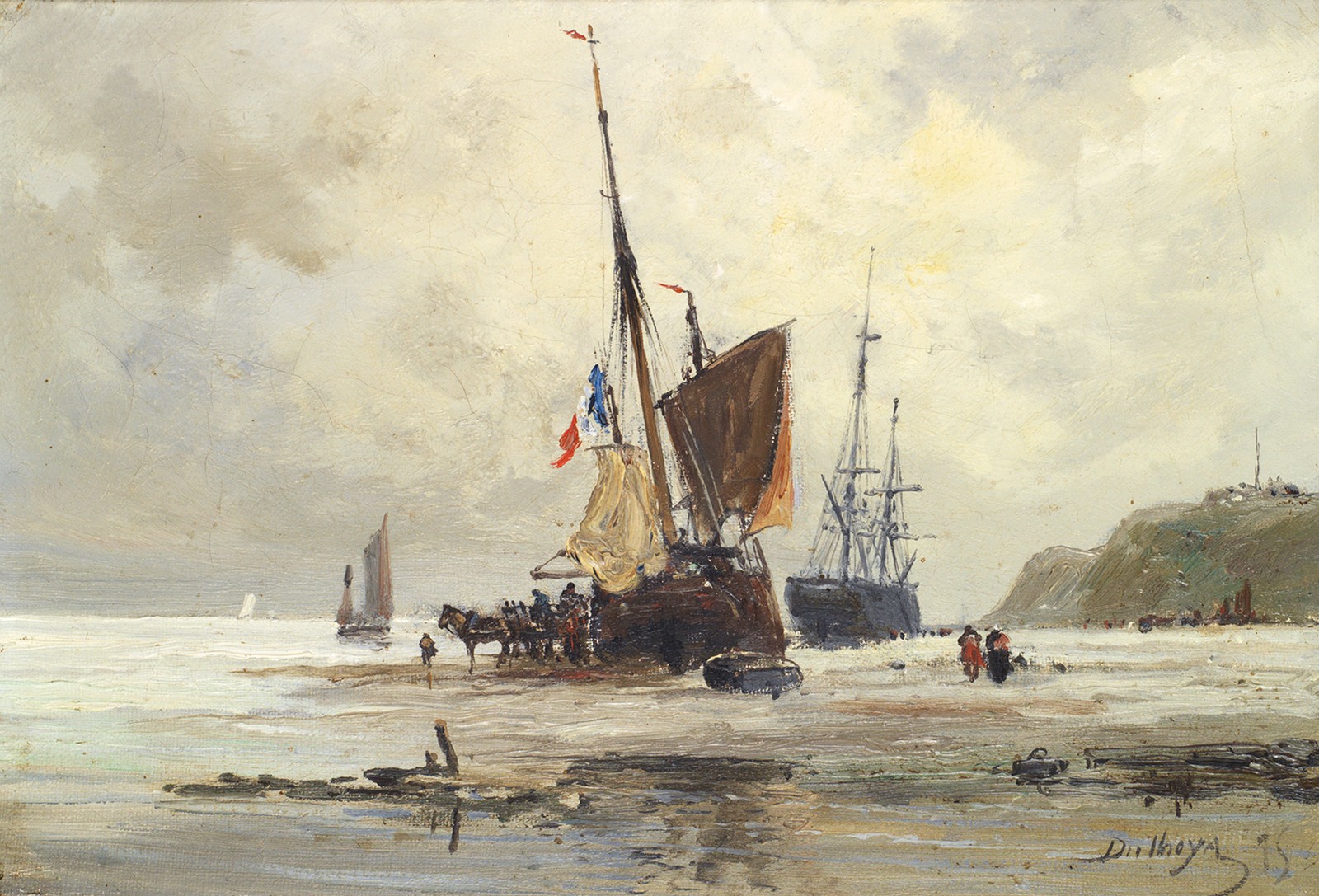 Duthoya Marine, 1895 Huile sur toile Signée et datée "95" en bas à droite Oil on canvas Signed and