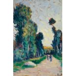 Maximilien Luce (1858-1941) Paysage aux environs de Moulineux, vers 1903 Huile sur panneau Signée en