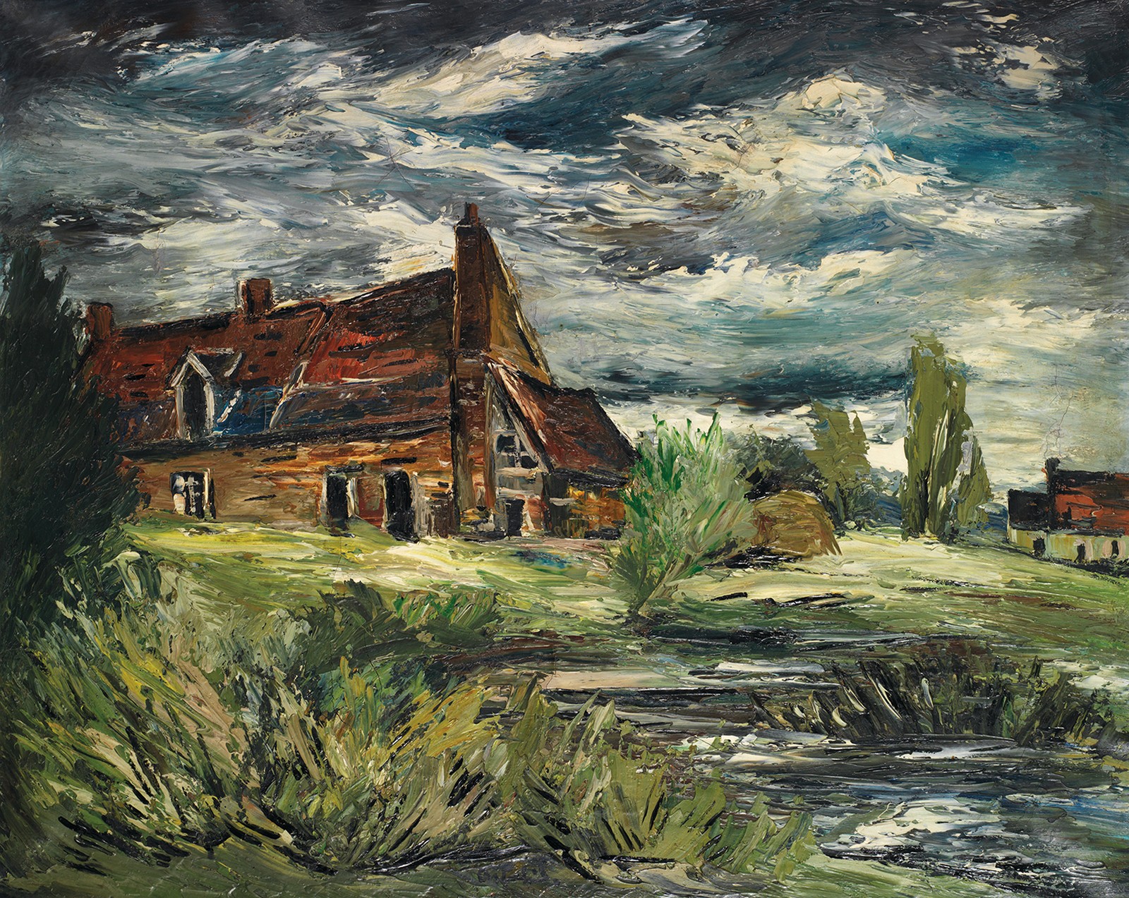 Anders Osterlind (1887-1960) Paysage Huile sur toile Signée en bas au milieu Oil on canvas Signed