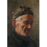 Francis Tattegrain (1852-1915) Portrait de pêcheur Huile sur panneau Signée en bas à gauche Oil on