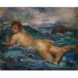 Sergej Alexandrowitsch Mako (1885-1953) Femme dans l’eau, 1947 Huile sur toile Porte un cachet et