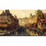 Merio Ameglio (1897-1970) Rue Lepic Huile sur toile Signée en bas à droite Oil on canvas Signed