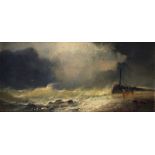 Wilem roelofs (1822-1897) La tempête Huile sur panneau Signée en bas à droite Oil on canvas Signed