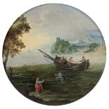 Martin RYCKAERT (Anvers 1587-1631) Le Christ appelant Pierre sur les eaux Panneau de chêne