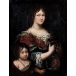 Attribué à Pier Francesco CITTADINI (1616-1681) Portrait d'une FEMME de qualité et son enfant