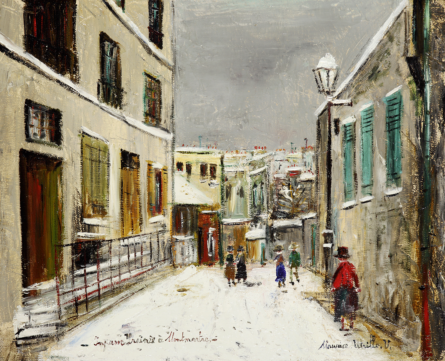 * MAURICE UTRILLO (1883-1955) Impasse Trainée à MontmartreHuile sur toileSignée en bas à