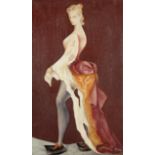* Leonor Fini (1908-1996) La parure ressemblanteHuile sur papier marouflé sur toileSignée en bas à