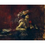 Jean Louis Forain (1852-1931) La gommeuseHuile sur toileOil on canvas50 x 60 cm - 19 11/16 x 21 5/