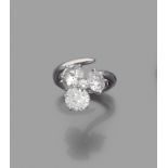 JEAN-CLAUDE CHAMPAGNAT ANNEES 1960BAGUE TREFLE DIAMANTSElle est ornée de trois diamants taille