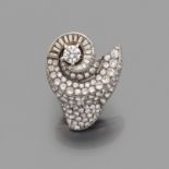 ANNeES 1930CLIP ESCARGOTIl représente un escargot stylisé entièrement pavé de diamants taille