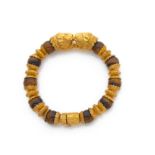 ZOLOTASBRACELET LIONIl se compose d'une suite de dix boules de quartz œil de tigre réunies par des