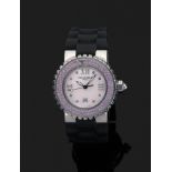 CHAUMET CLASS ONE Montre bracelet de dame avec boîtier rond en acier et lunette tournante sertie d’