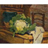 René Auguste Seyssaud (1867-1952) Nature morte au chou fleur Huile sur toile Signée en bas à