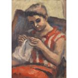 Maurice Asselin (1882-1947) Portrait de jeune femme Huile sur panneau Signée en bas à gauche Oil