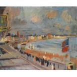 Édouard Léon Louis Edy-Legrand (1892-1970) la promenade des anglais Huile sur toile Signée en bas