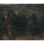 Charles Cottet (1863-1924) Les Bretonnes Huile sur carton Signée en bas à droite Oil on cardboard