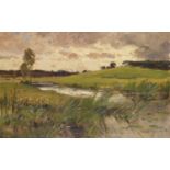 Henri Saintin (1846-1899) Paysage près du ruisseau, 1888 Huile sur panneau Signée, située et datée