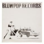 BANKSY (né en 1974)Blow pop records, 1999Peinture aérosol sur pochette de vinyleédition à 100
