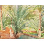 LOUIS-JOSEPH ANTHONISSEN (1849-1913) SOUS LA PALMERAIE, SUD ALGÉRIEN UNDER THE PALM GROVE, SOUTH