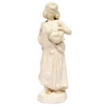 THÉODORE LOUIS AUGUSTE RIVIÈRE (1857-1912) MATERNITÉ MOTHERHOOD Statuette en faïence à couverte