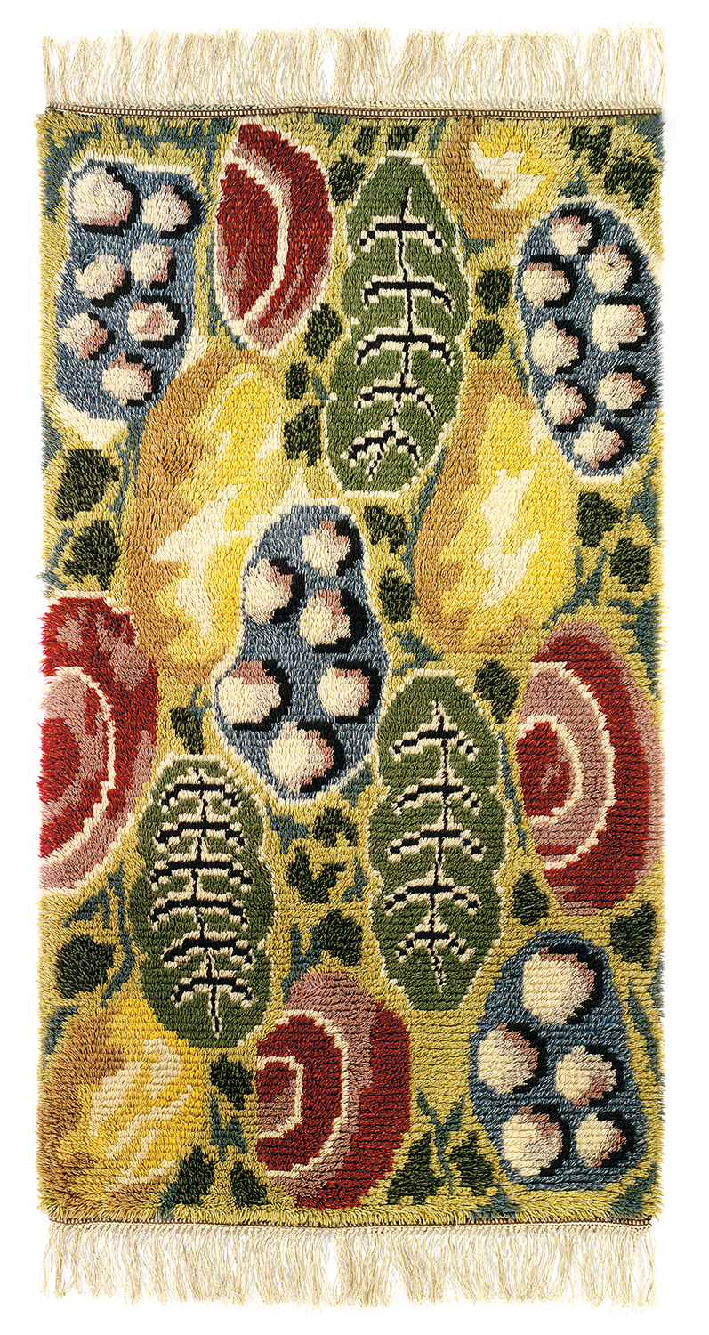 Josef FRANK (1885-1967) Tapis rectangulaire en haute laine tissé main, circa 1935, laines