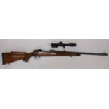 CARABINE À VERROU Marque B.S.A. GUNS LTD ENGLAND. Cal : 7 m/M. MAGNUM 250. N° 12R1322. Crosse demi-