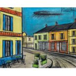 BERNARD BUFFET (1928-1999) Hotel, Café, Restaurant Huile sur isorel Signée en haut à droite Porte le