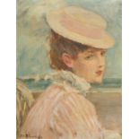 Jacques Émile Blanche ( 1861-1942) Portrait de Madame Lily Langtry, vers 1920 Huile sur toile Signée