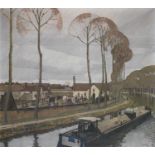 Bernard Boutet de Monvel (1881-1949) Canal du Loing Huile sur toile Signée en bas à droite 98,5 x