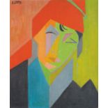 André LHOTE (1885-1962) Portrait de la femme de l'artiste, 1945-1950 Huile sur toile Signée en