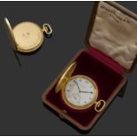 PATEK PHILIPPEvers 1930Montre de poche savonnette en or jaune. Cadran émail blanc avec index