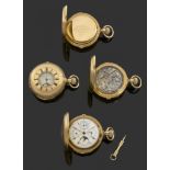 ATTRIBUEE A LOUIS AUDEMARS POUR BOXELLENTRE 1850 ET 1885Montre de poche demi-savonnette en or