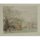 REG GAMMON (1894 - 1997) - Sussex Downland, watercolour, signed and dated 1931 in pencil, 23cms x