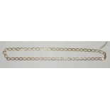 A 9ct gold, flat link necklace. 16" approx. 7.2g approx