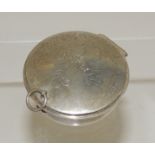 A silver pyx, engraved to the lid "By a few of the Confirmers" and dated 1913. Hallmarked for London