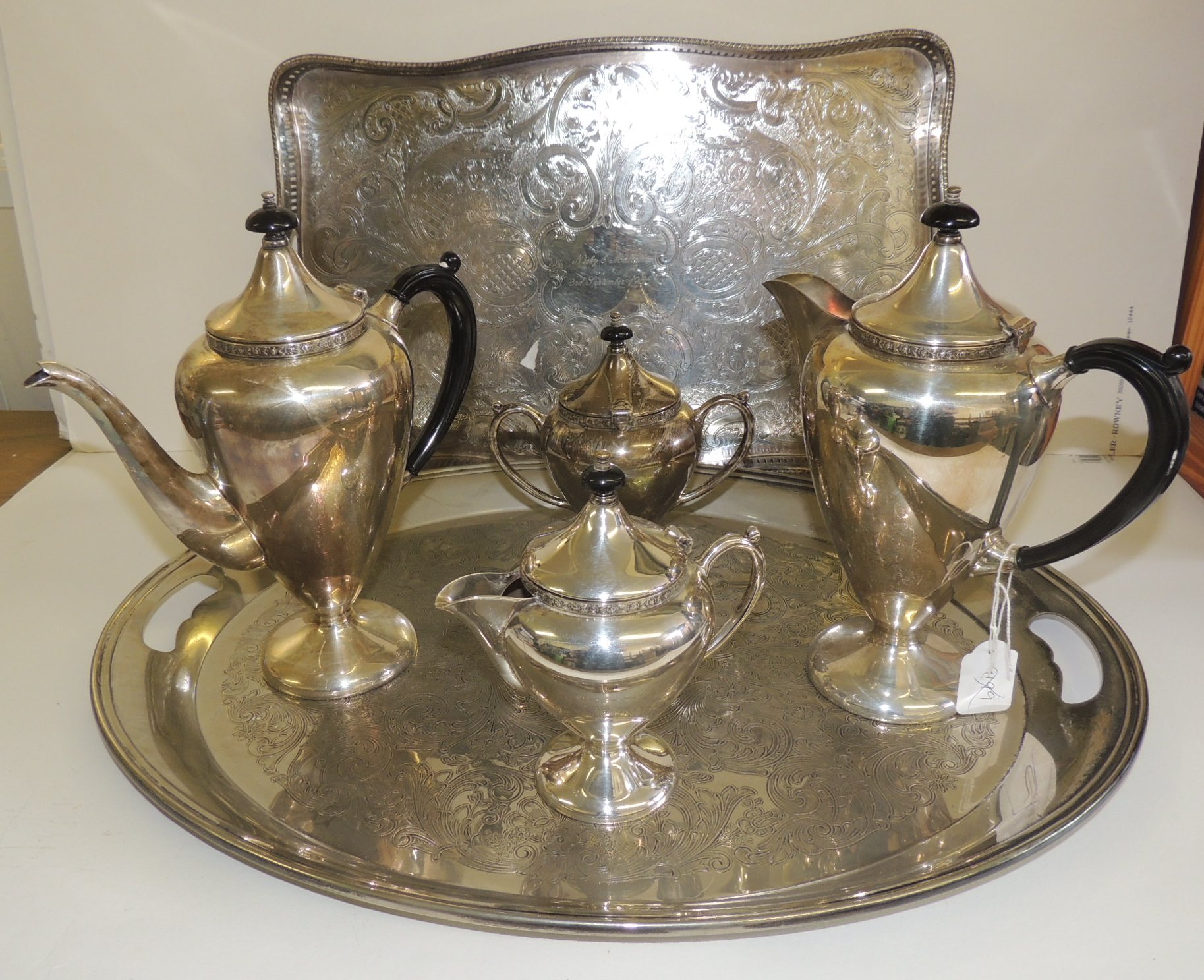 A 20th Century silver plated four piece coffee service "DU BARRY, by PARAMOUNT", a silver plated