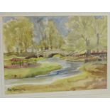 REG GAMMON (1894 - 1997) - Charlecote Park, near Stratford on Avon, watercolour c.1973, printed