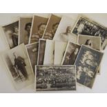 An rp postcard of workers at Kingswood Shoe Factory c.1918 together with 14 photographic portrait