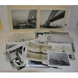 A quantity of loose naval photographs of assorted vessels including some declassified images of St