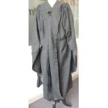 An early 20th Century black academic gown labelled Bryson together with a later black academic