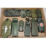 DINKY - a quantity of unboxed military vehicles including 677 Armoured Command Vehicle; 622 10 Ton