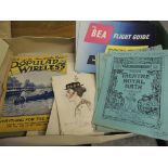 A quantity of mixed ephemera including BEA Flight Guide c.late 1950's; six early theatre