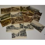 Seven photographic postcards of Porlock and Porlock Weir together with others of Watchet,