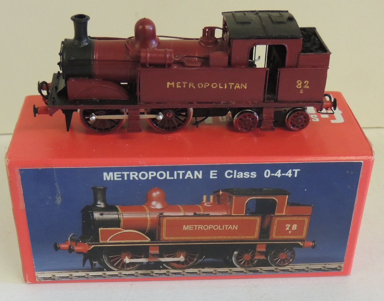 A Finecast constructed model 0-4-0T Metropolitan no.82 in original box