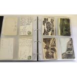 Approx 228 mainly photo topo postcards, mainly GB and contained in a large black file album
