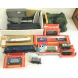 HORNBY/LIMA - boxed goods wagons together with unboxed Triang diesel loco, 2 coaches, Mail coach,